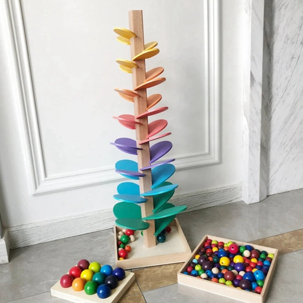 Baumblütenkugelbahn für frühes Lernen™ |Kreatives Lernspielzeug für Kinder