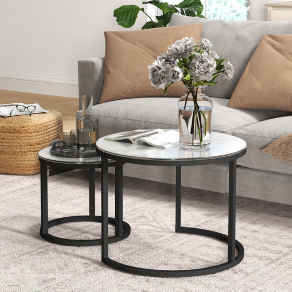 Kleiner runder Couchtisch aus Holz™ | Warmer Holztisch für Wohlfühlmomente