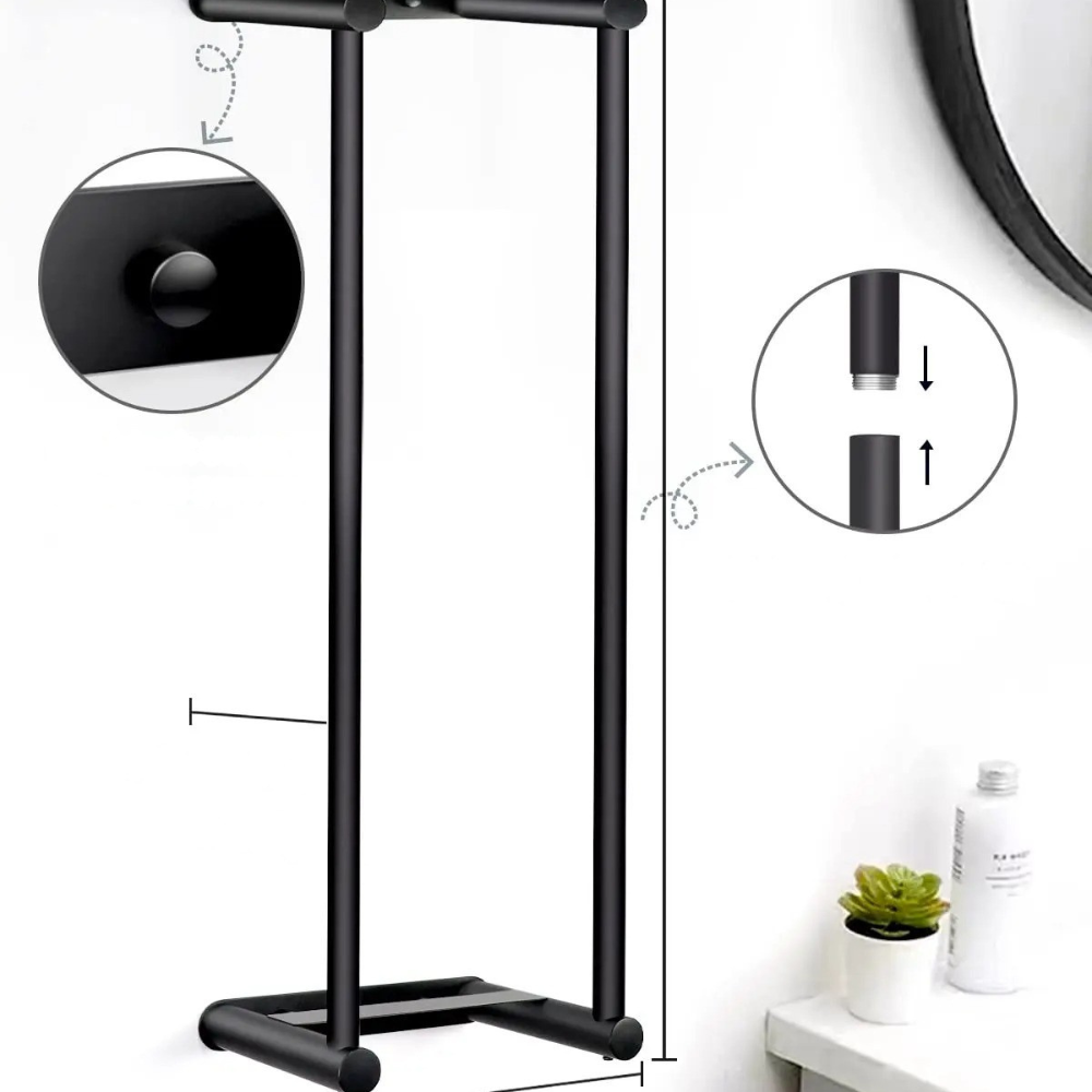 Handtuchhalter für die Wandmontage im Badezimmer für gerollte Handtücher™ | Stilvoller Ordnungshelfer für Handtücher