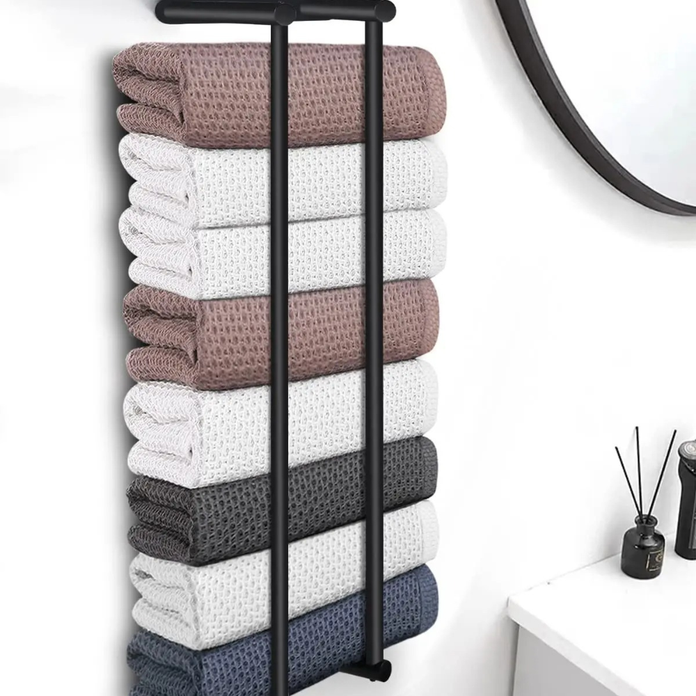 Handtuchhalter für die Wandmontage im Badezimmer für gerollte Handtücher™ | Stilvoller Ordnungshelfer für Handtücher