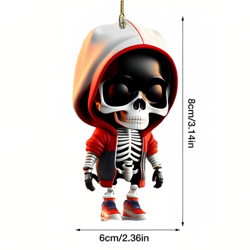 Hiphop-Jacke Hiphop-Jacke SkeletonCharm™ | Schädel-Zubehör für das Armaturenbrett Vivar