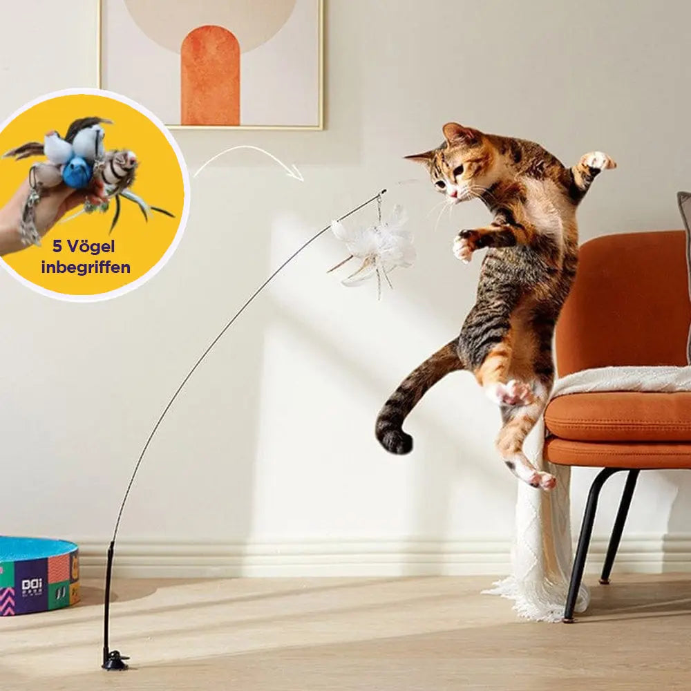   Interaktives Katzenspielzeug-Set mit Vogelsimulation VIVAR