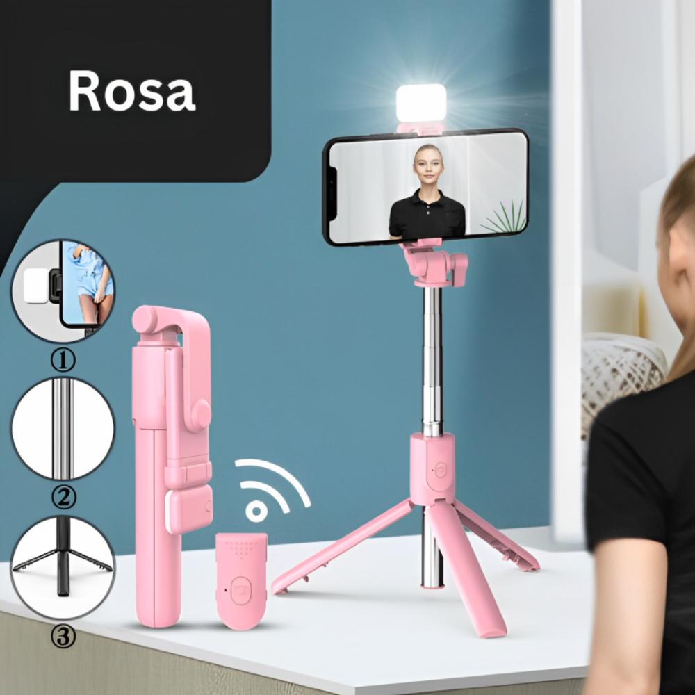 Rosa Rosa SnapMaster™ | Kabelloser Selfie-Stick Vivar