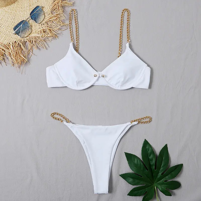 WEISS WEISS Split Chain Strap Bikini Vivar