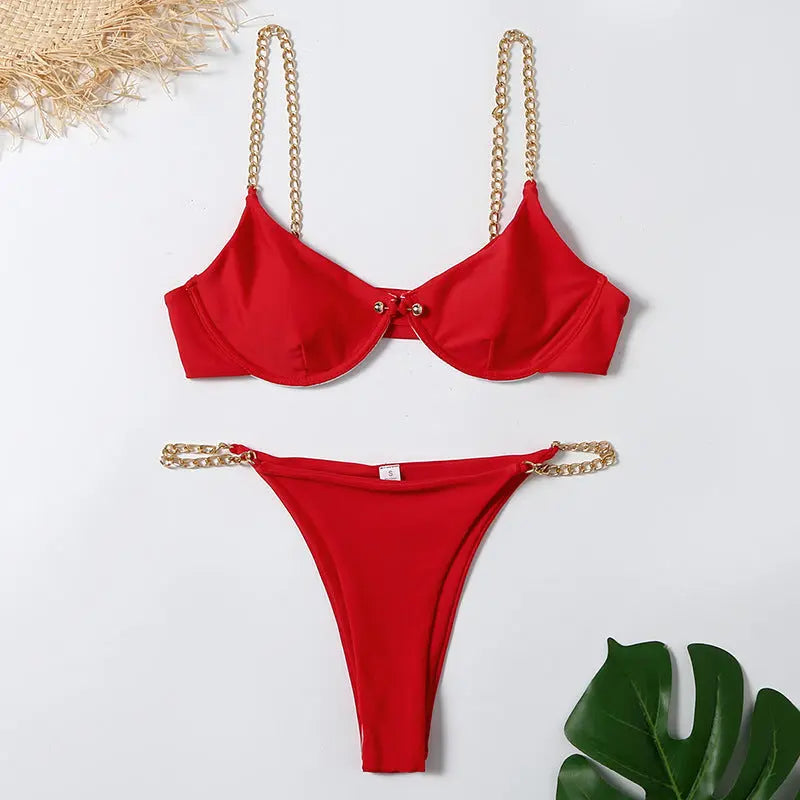 ROT ROT Split Chain Strap Bikini Vivar