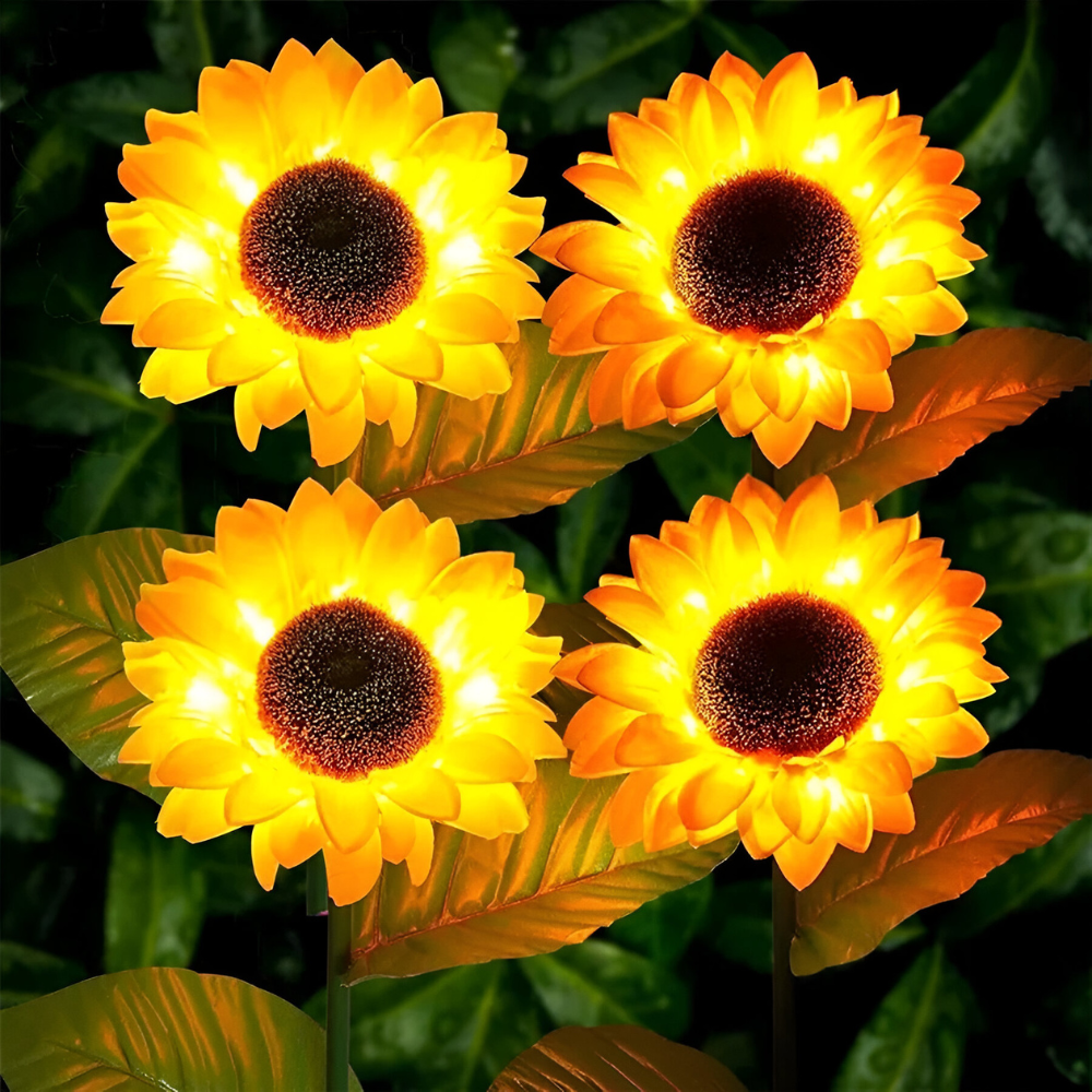 Solar-Gartenlicht™ | Solar-Sonnenblumen-Gartenleuchte