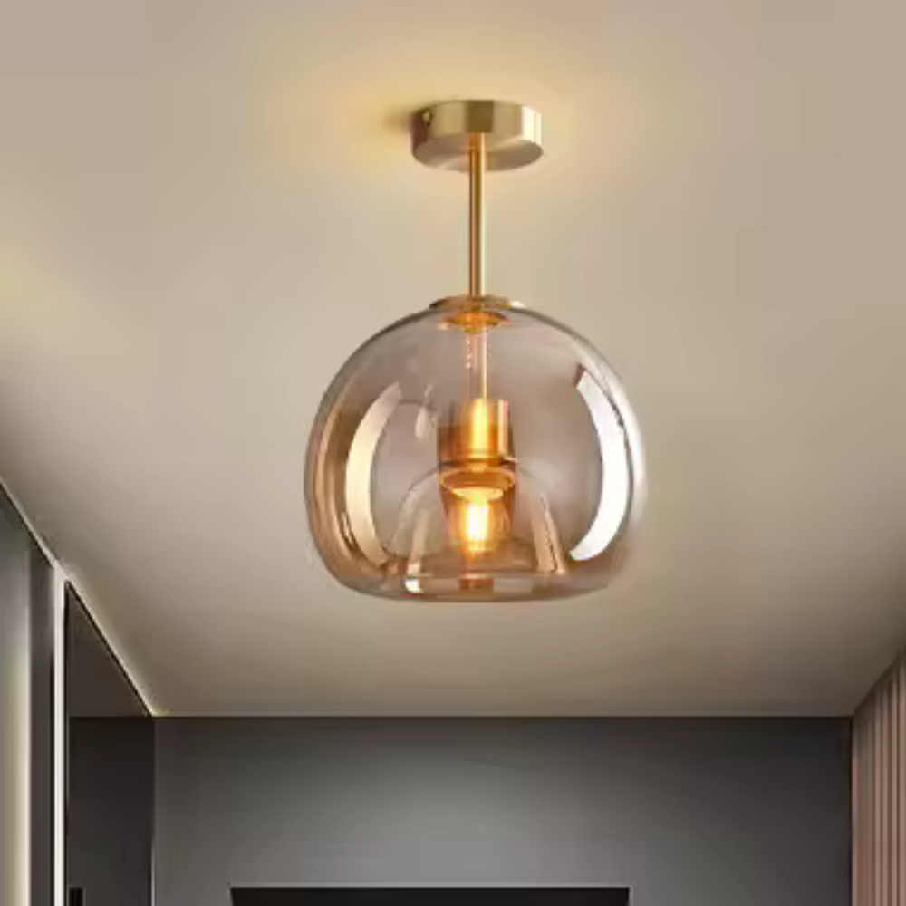 Helles Luxus-Wohnzimmer aus Glas™ |Luxuriöse LED-Deckenleuchte mit Eleganz