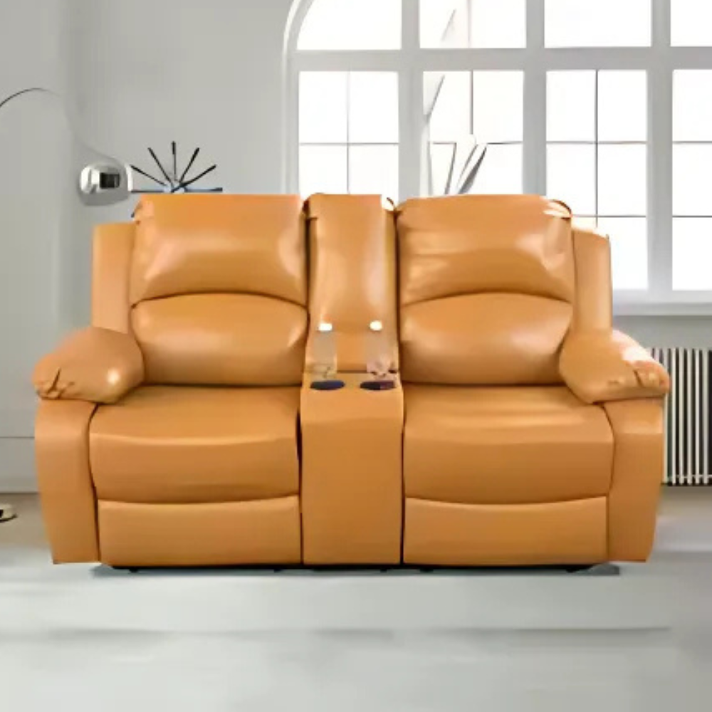 Braunes Liegesofa™ | Luxuriöses, komfortables Leder-Sofa-Set