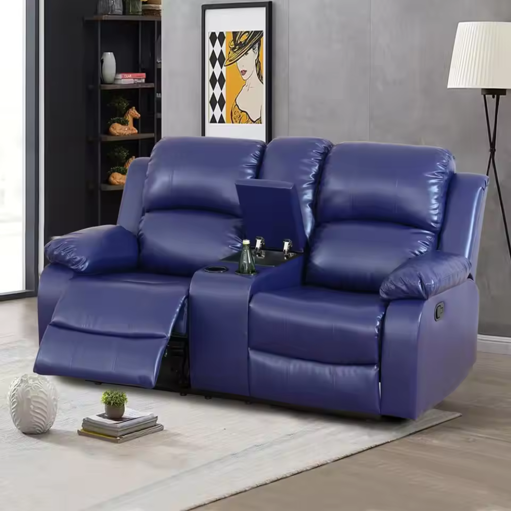 Braunes Liegesofa™ | Luxuriöses, komfortables Leder-Sofa-Set