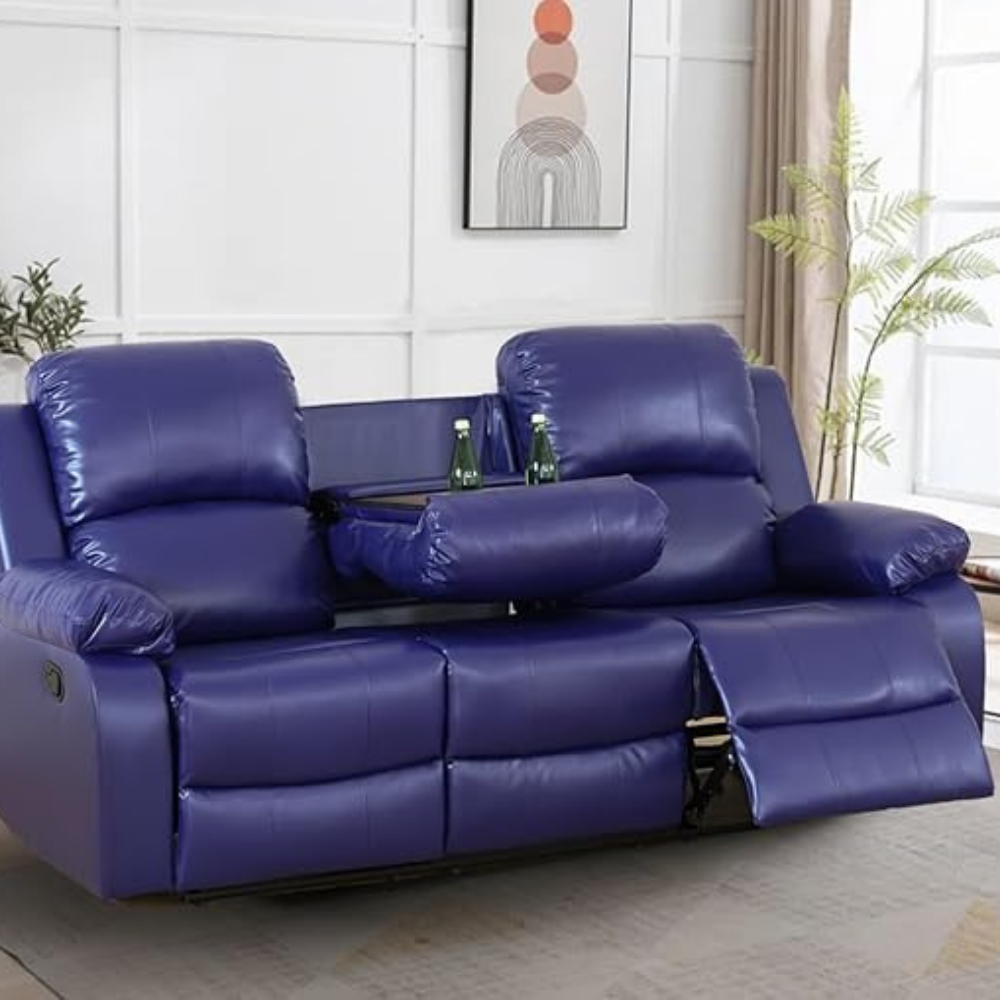 Braunes Liegesofa™ | Luxuriöses, komfortables Leder-Sofa-Set