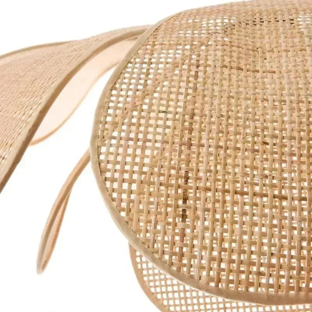 Rattan-Blütenblatt-Anhänger™ | Handgefertigte Rattan-Pendel-Leuchte