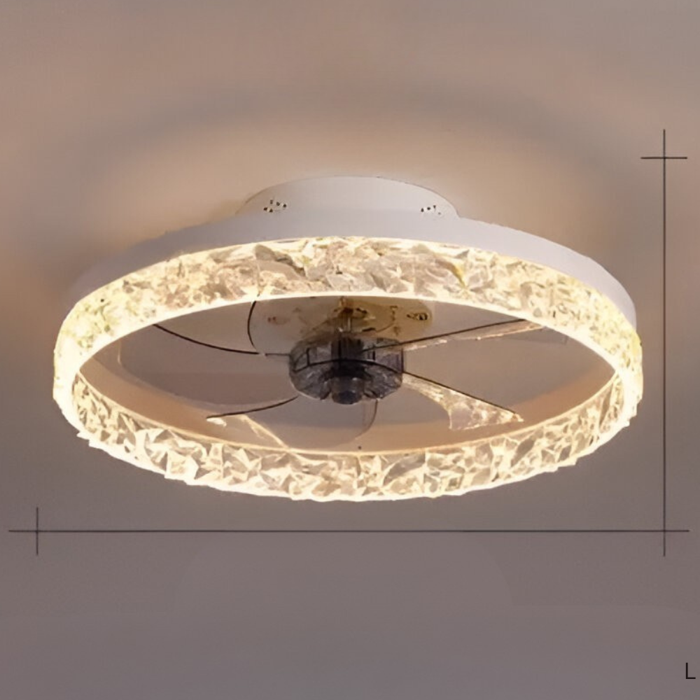 Nordic Crystal Deckenventilator™ | Eleganter Deckenventilator mit Lich