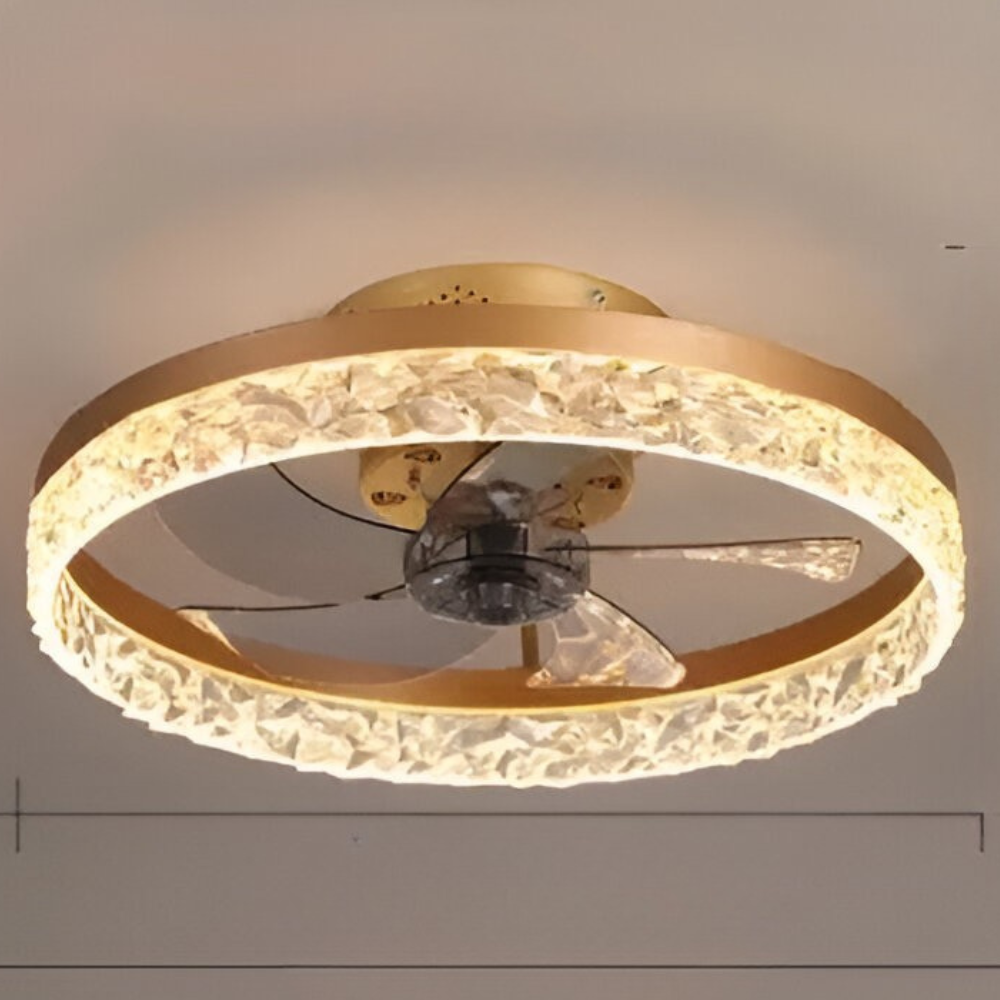 Nordic Crystal Deckenventilator™ | Eleganter Deckenventilator mit Lich