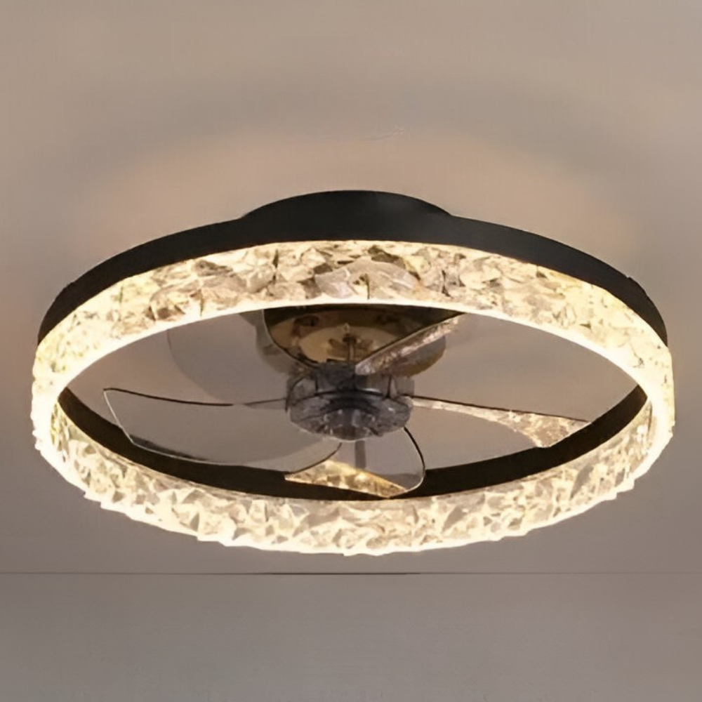 Nordic Crystal Deckenventilator™ | Eleganter Deckenventilator mit Lich