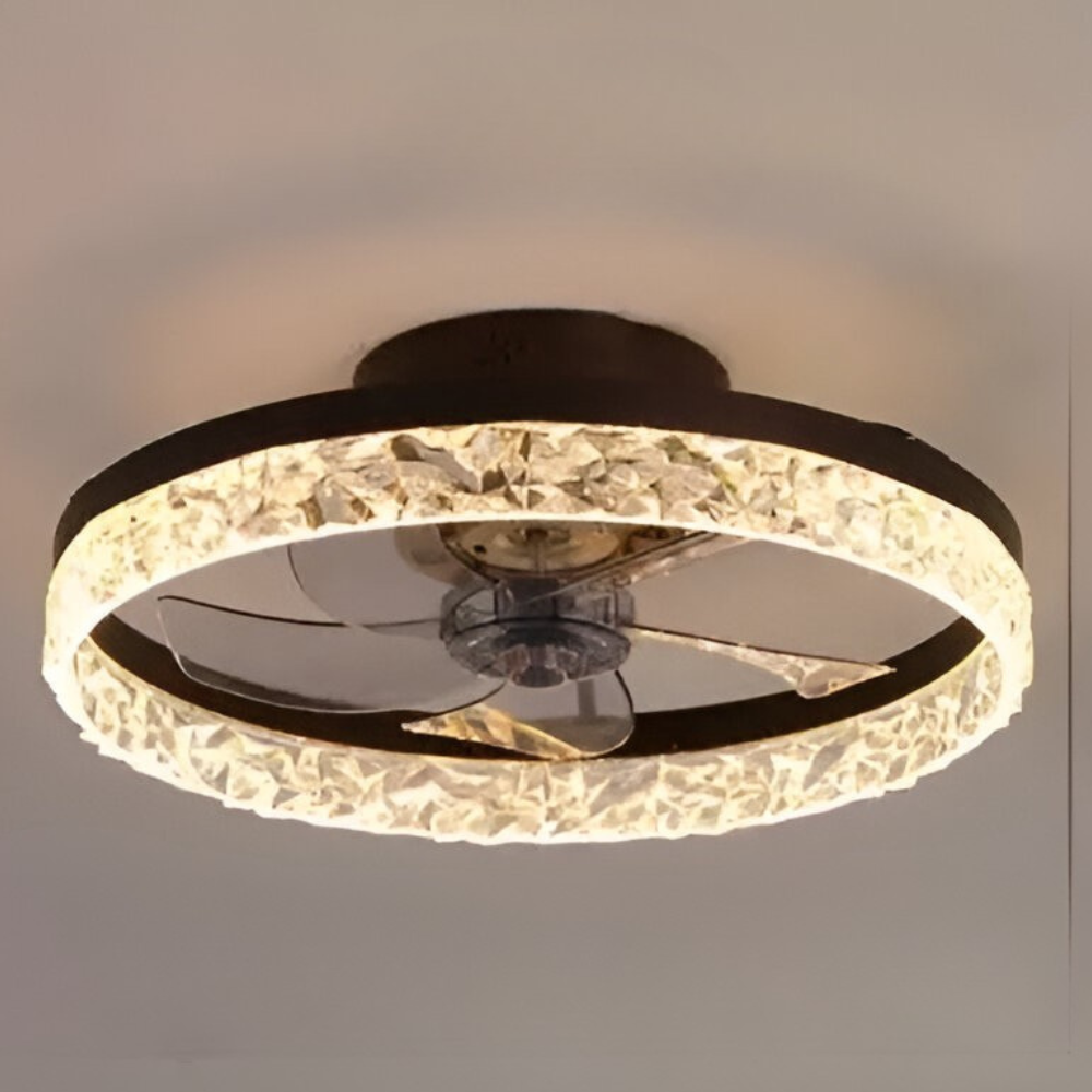 Nordic Crystal Deckenventilator™ | Eleganter Deckenventilator mit Lich