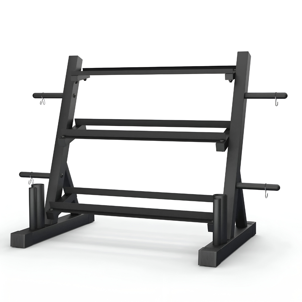 Hantelständer 3-lagig für Heimgymnastik™ | Ordnung für dein Home-Gym
