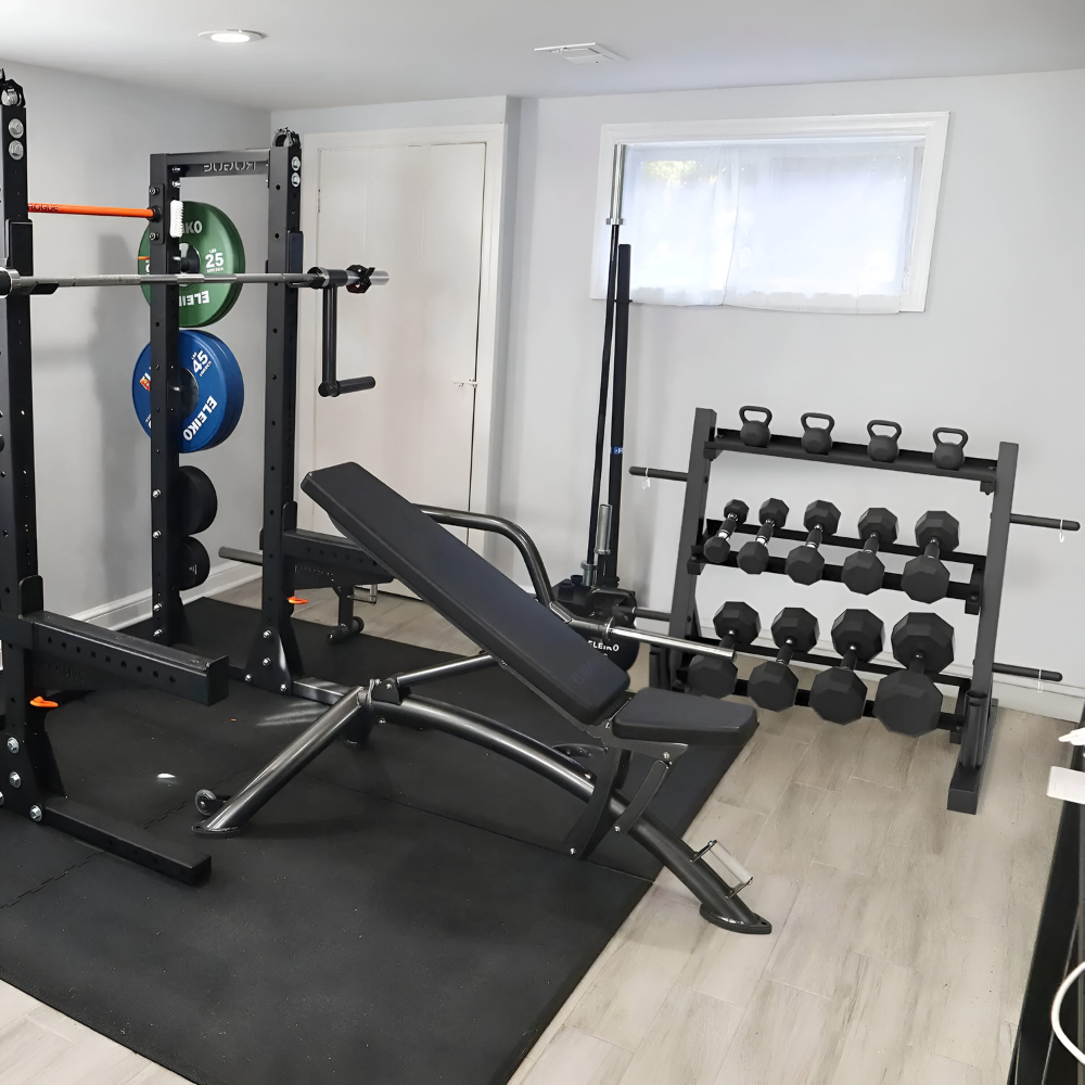 Hantelständer 3-lagig für Heimgymnastik™ | Ordnung für dein Home-Gym