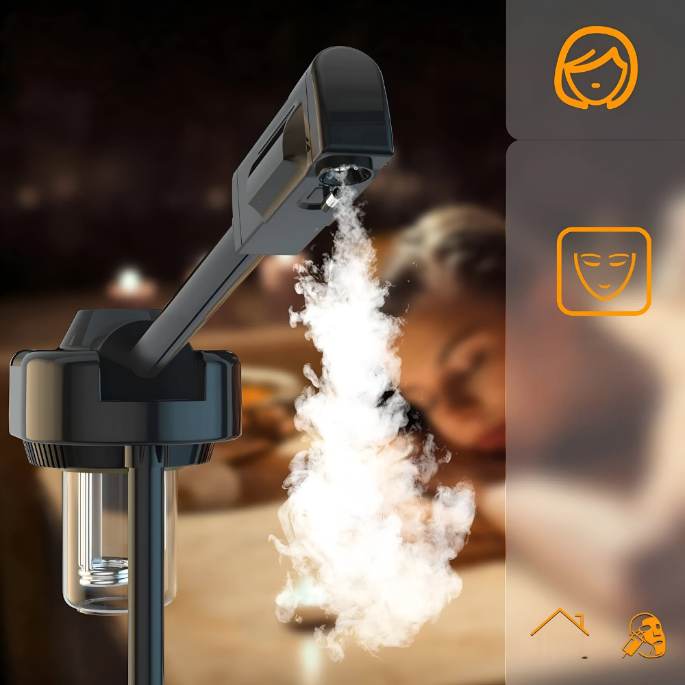Warmer Nebelbefeuchter mit Ozon™ | Tiefenreinigender Gesichtsdampfer für strahlende Haut