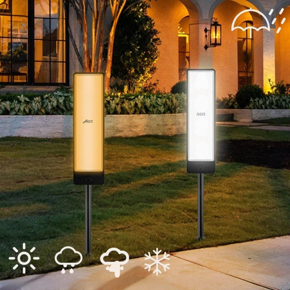 Solar-Bodenstecker-Türschild™ | Strahlende Hausnummer für Sicherheit