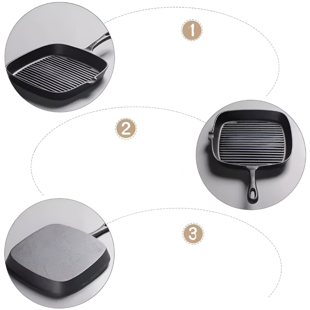 Pfannen Steakpfanne quadratisch, Eisen™ | Perfekte Steakpfanne für Genussmomente