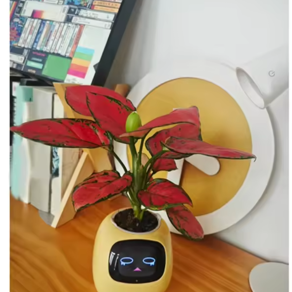 KI-Haustier-Blumentopf, Pflanzroboter™ | Intelligenter Blumentopf mit Herz