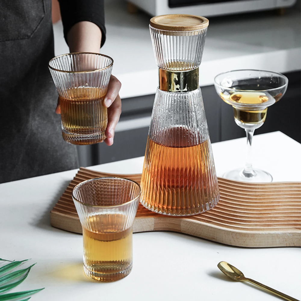 Wasserkaraffe aus Glas mit Trinkglas™ | Edle Glaskaraffe für stilvollen Genuss