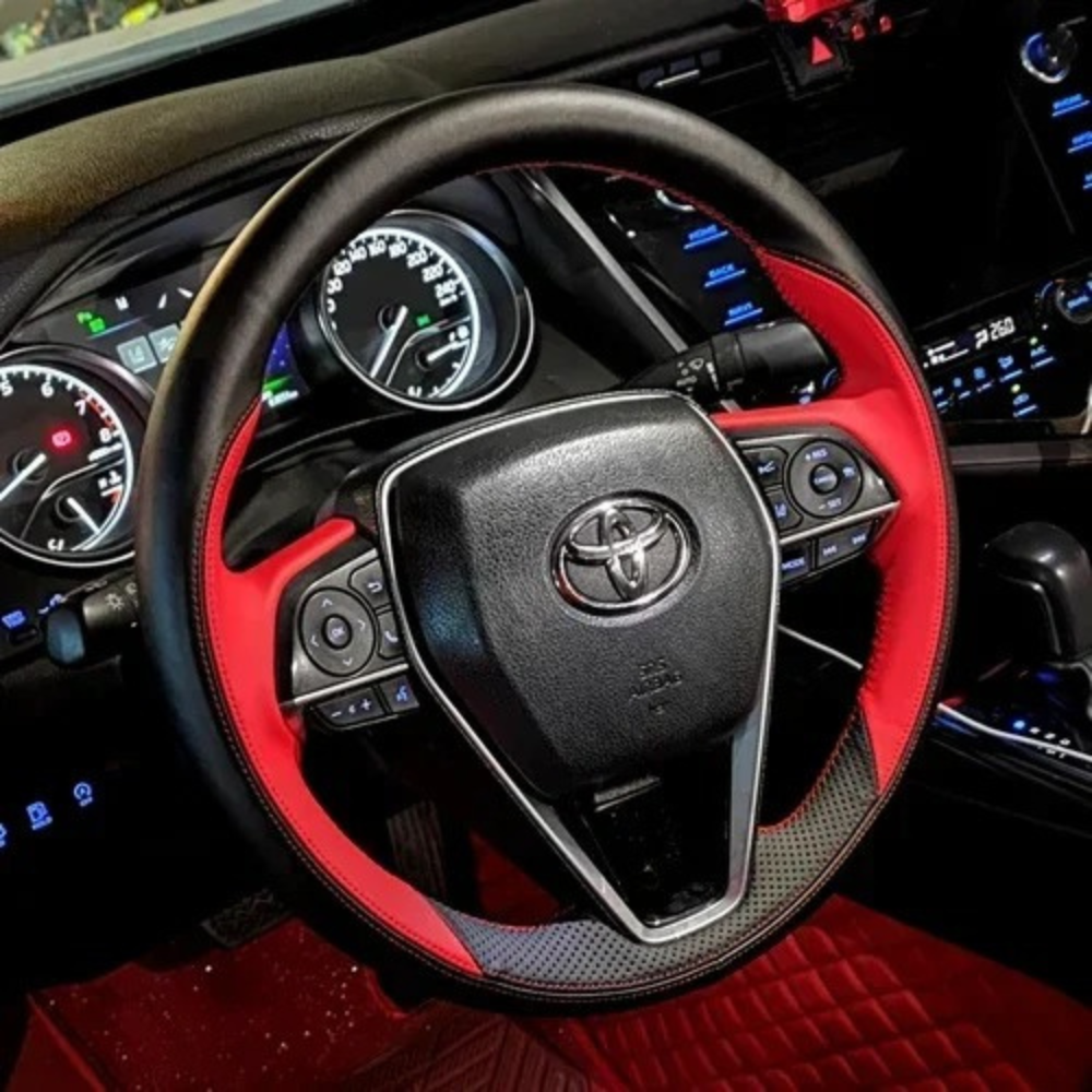 Wheel Cover, Interior Handle™ | Handgenähter Leder-Lenkradbezug, Luxus & Stil