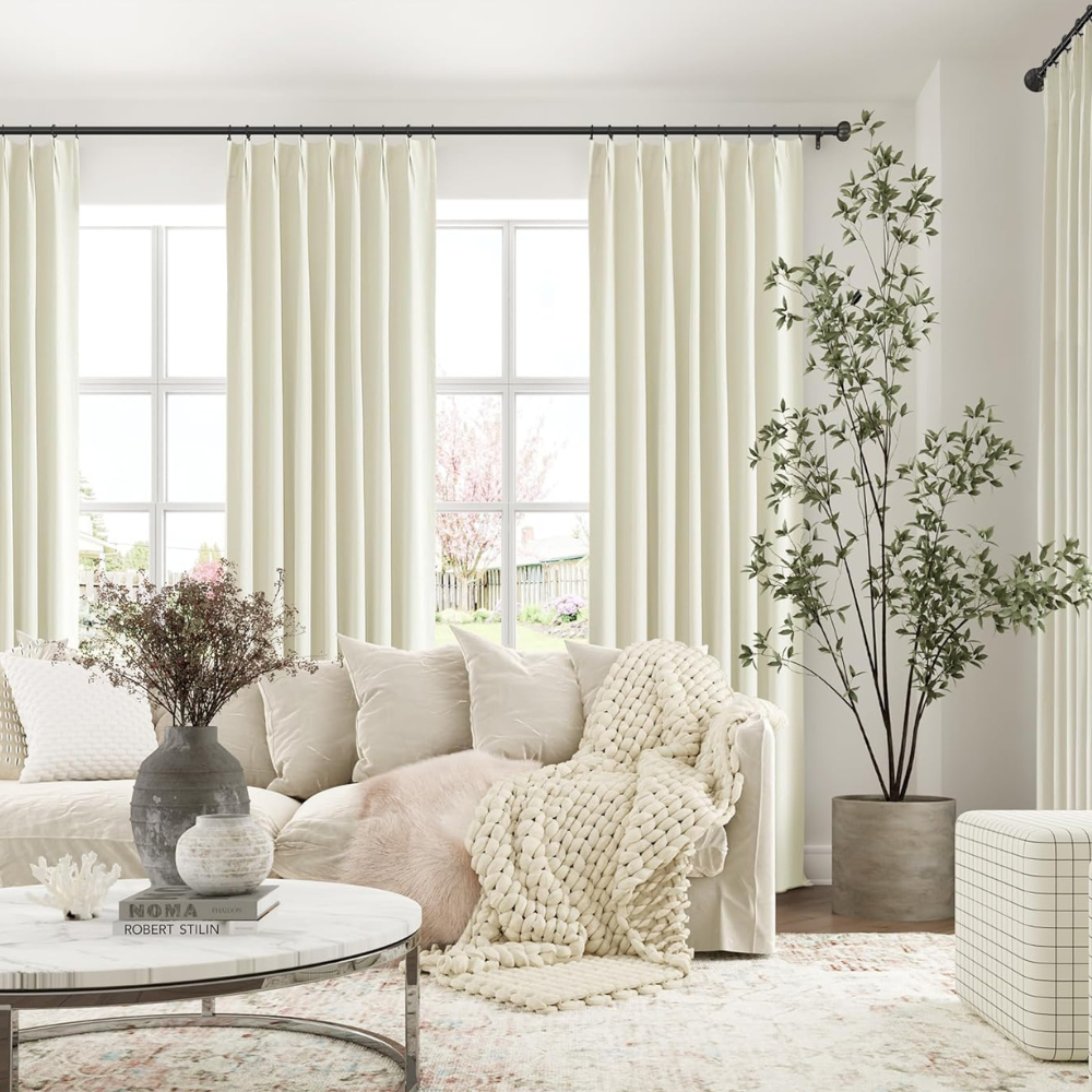 Natural Black Curtains™ | Elegante, natürliche Leinen-Vorhänge