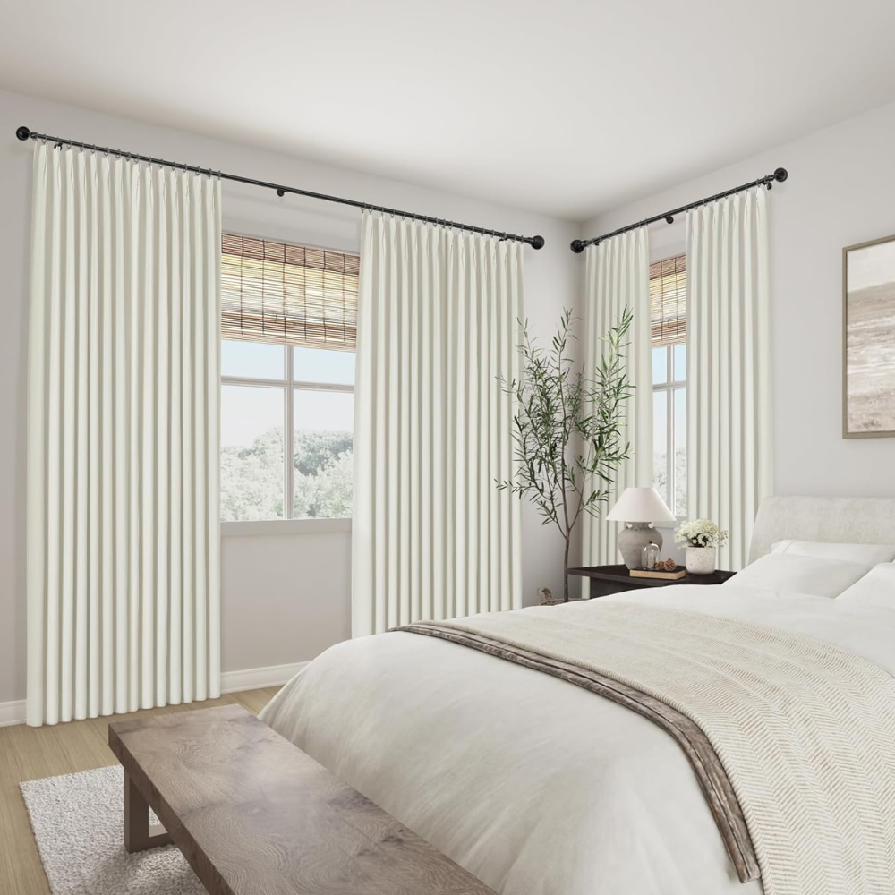 Natural Black Curtains™ | Elegante, natürliche Leinen-Vorhänge