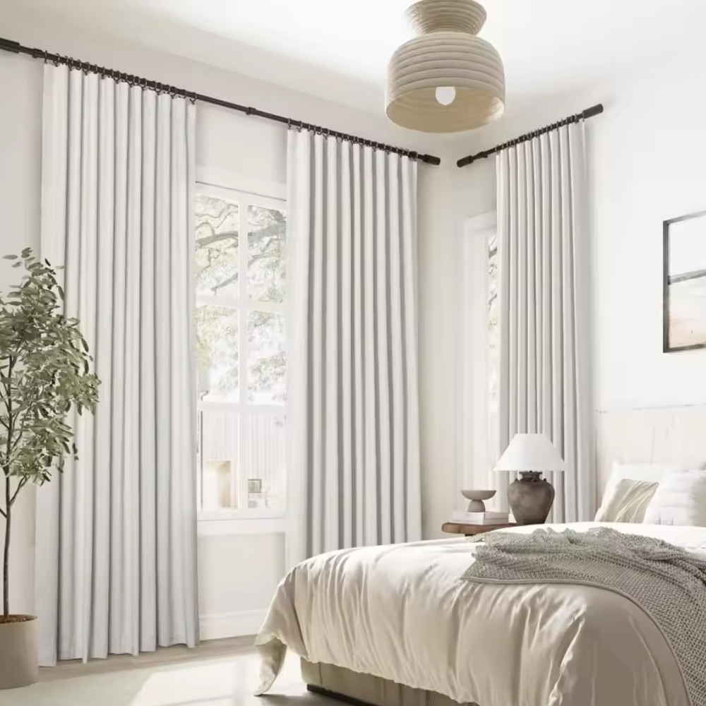 Natural Black Curtains™ | Elegante, natürliche Leinen-Vorhänge