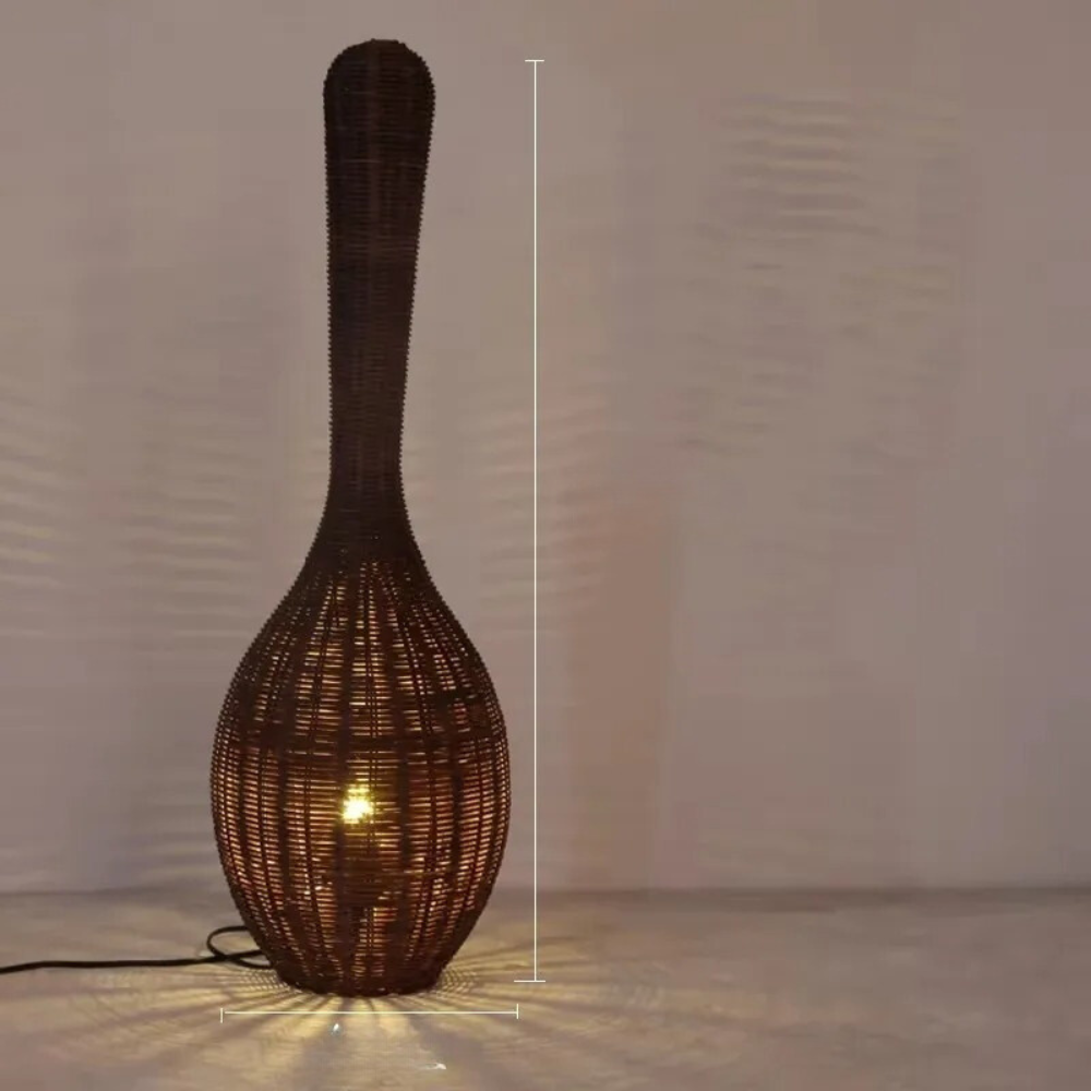 Wein-Sabi-Vertikale Lampen™ | Elegante, handgefertigte Rattan-Lampe