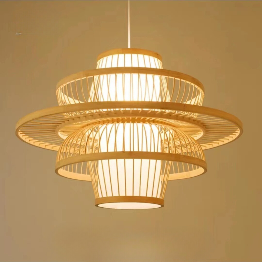 Bambus-Pastoral-Rattan™ | Rustikale, elegante Rattan-Pendelleuchte
