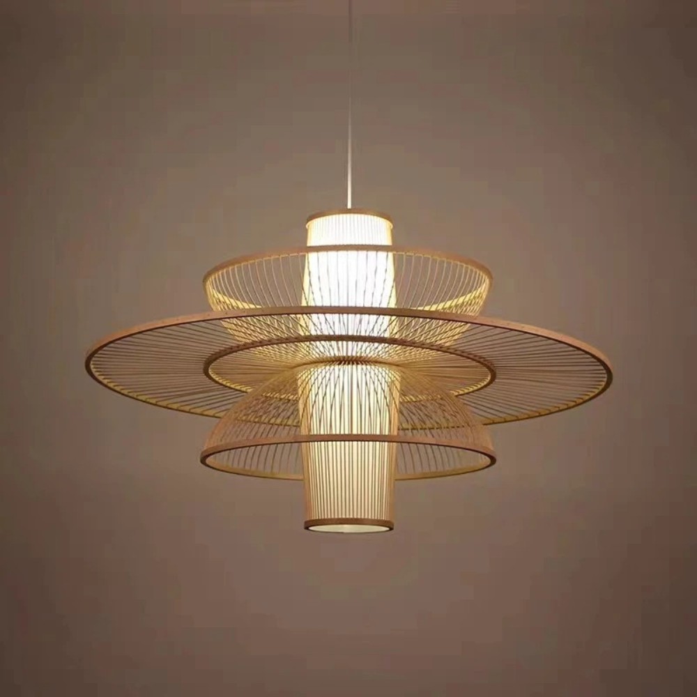 Bambus-Pastoral-Rattan™ | Rustikale, elegante Rattan-Pendelleuchte