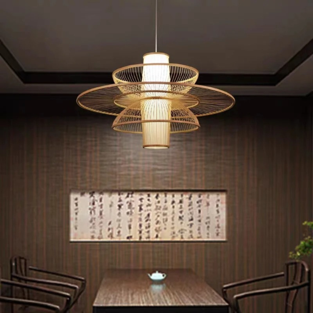 Bambus-Pastoral-Rattan™ | Rustikale, elegante Rattan-Pendelleuchte