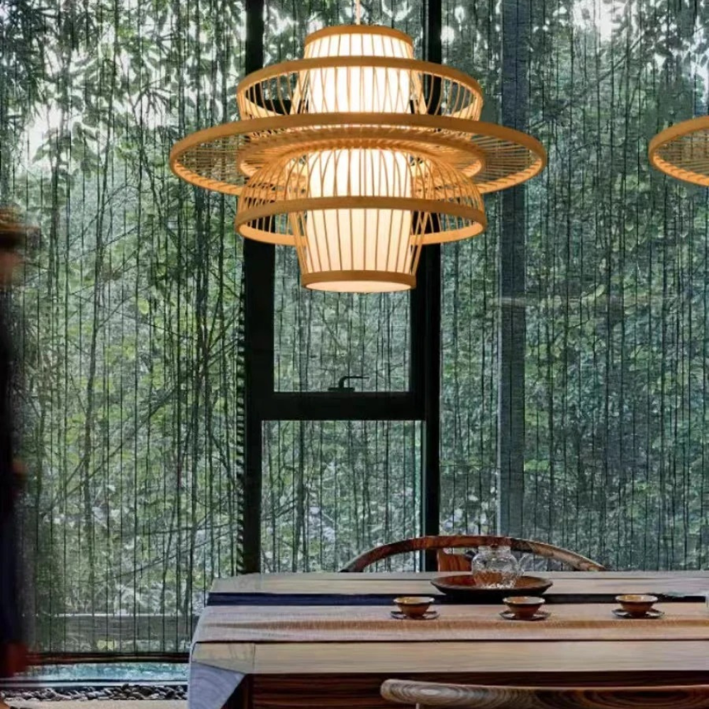 Bambus-Pastoral-Rattan™ | Rustikale, elegante Rattan-Pendelleuchte