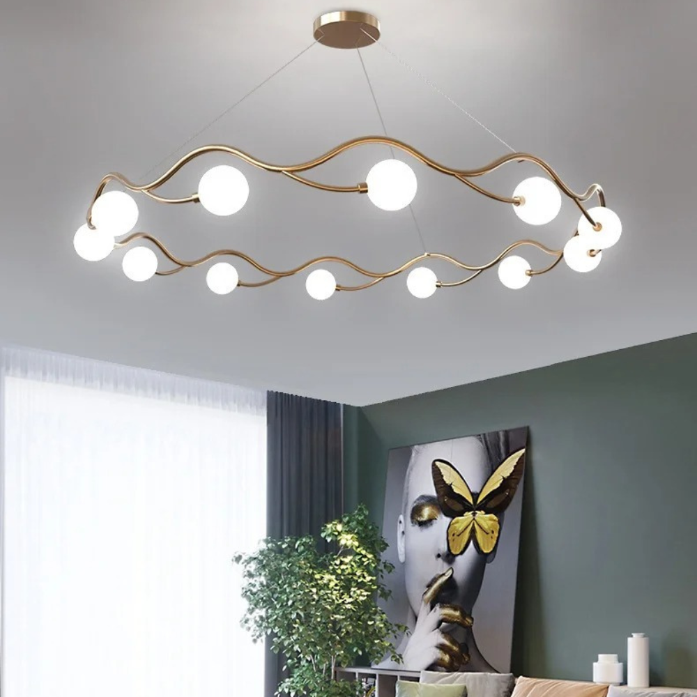 Postmoderne Pendelleuchte aus Glas™ | Elegante Glas-Pendelleuchte mit Luxus