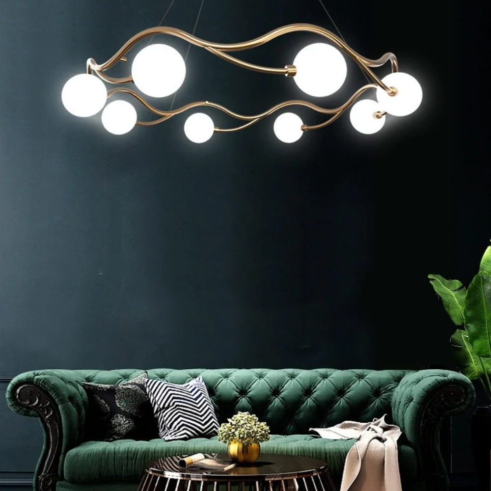 Postmoderne Pendelleuchte aus Glas™ | Elegante Glas-Pendelleuchte mit Luxus