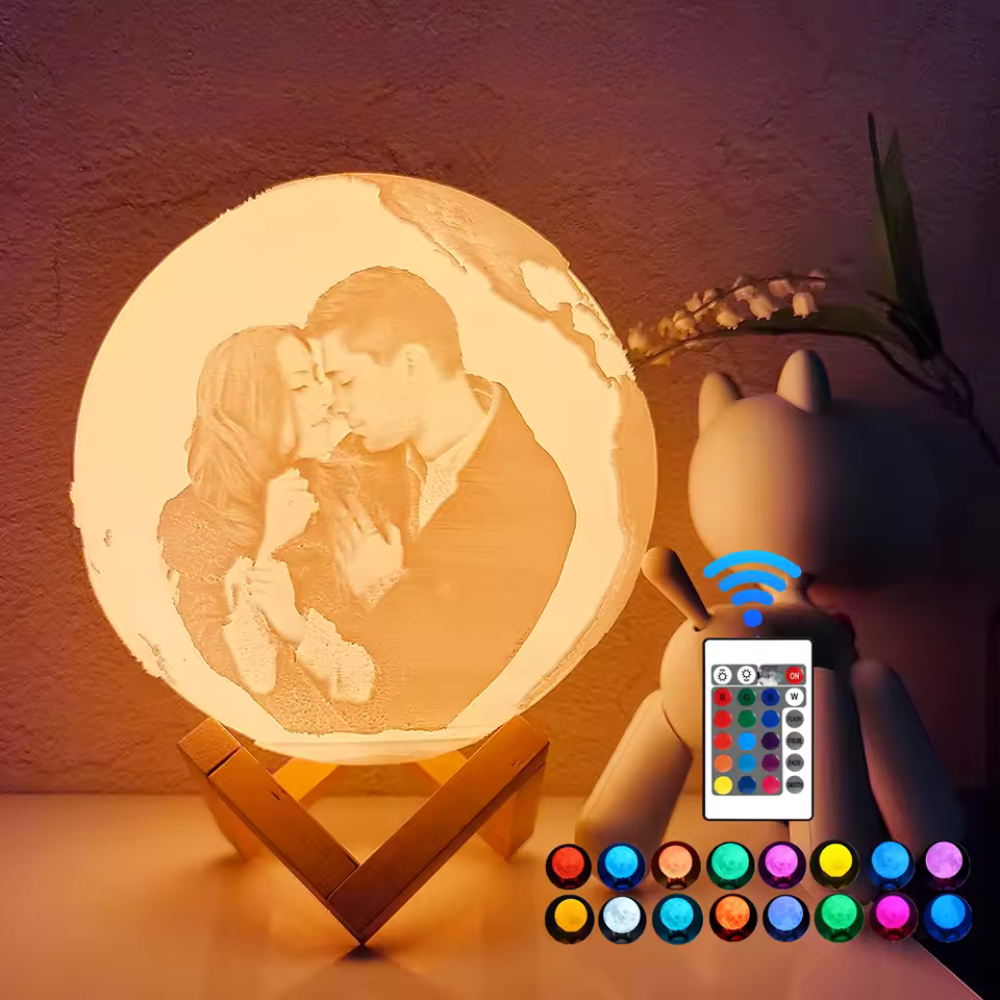 Custom LED Light 3D Earth Lamp™| Personalisierte 3D-Lampe mit Fotos