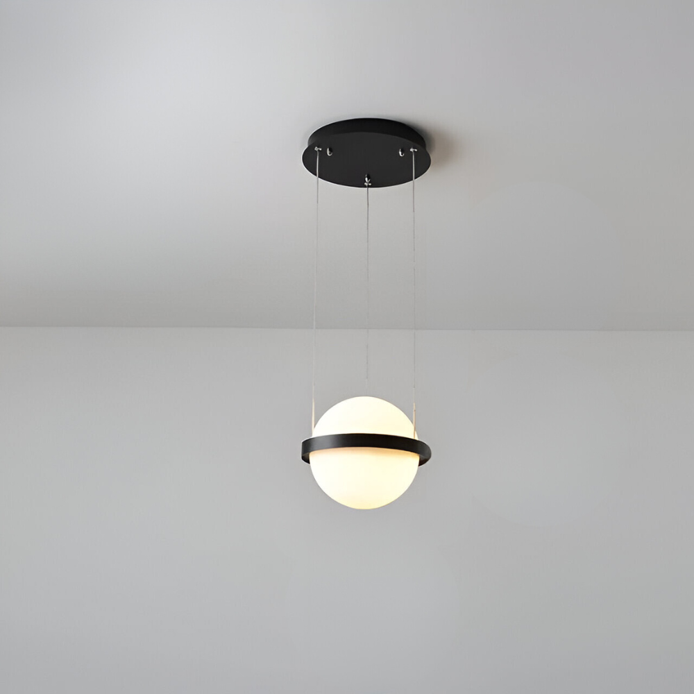 Weiße Glaskugelleuchte™ | Elegante, milchweiße Pendelleuchte für Zuhause