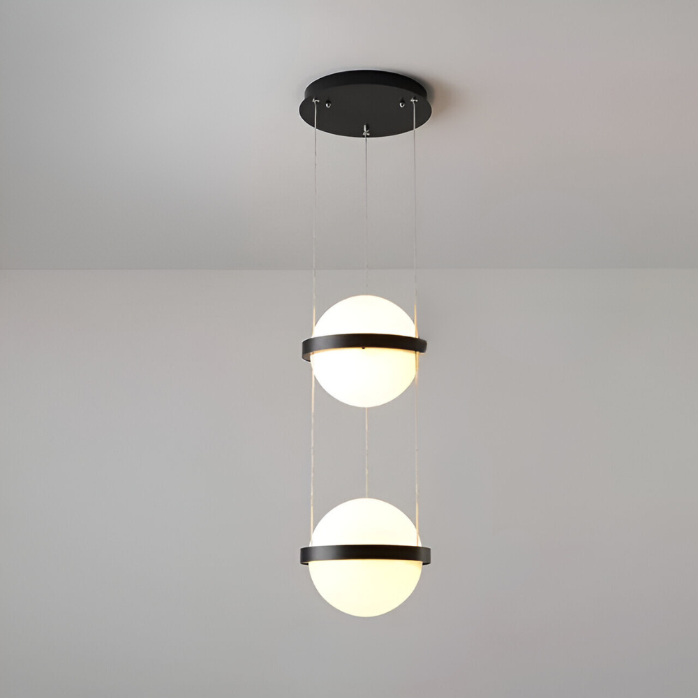 Weiße Glaskugelleuchte™ | Elegante, milchweiße Pendelleuchte für Zuhause