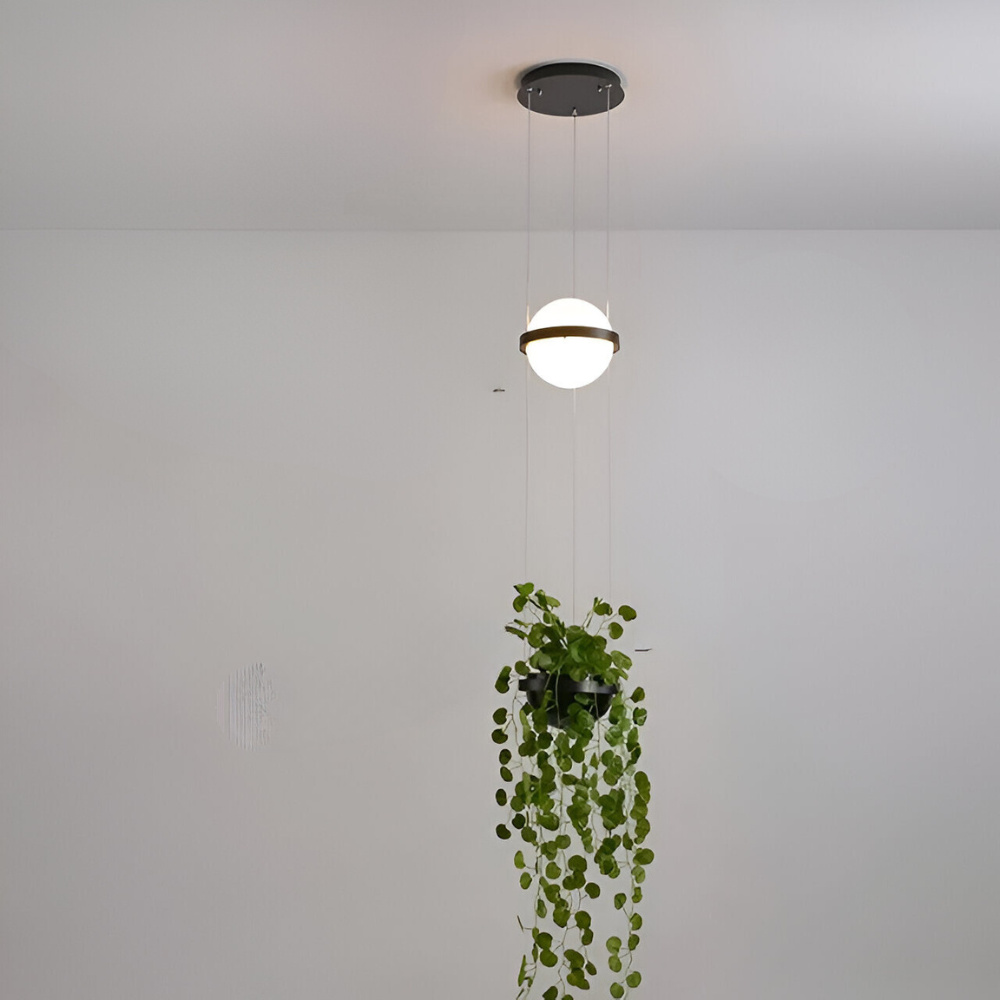 Weiße Glaskugelleuchte™ | Elegante, milchweiße Pendelleuchte für Zuhause
