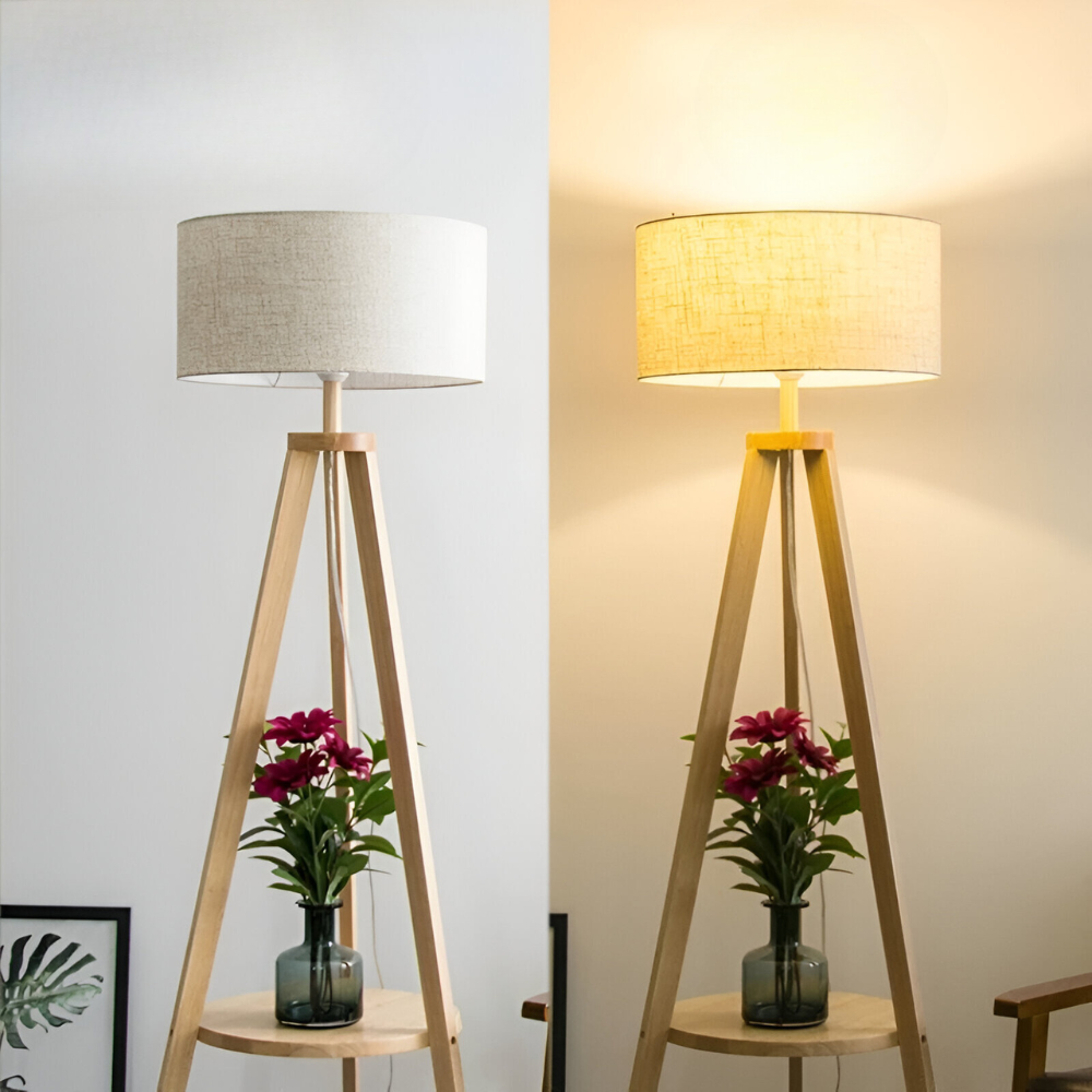 Rsser Holzlampe™ | Stilvolle, stabile Holz-Stehlampe