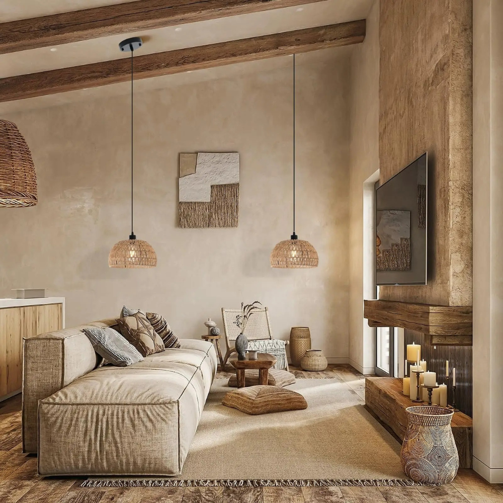 Boho-Kronleuchter™ | Boho-Rattan Kronleuchter, natürliche Eleganz