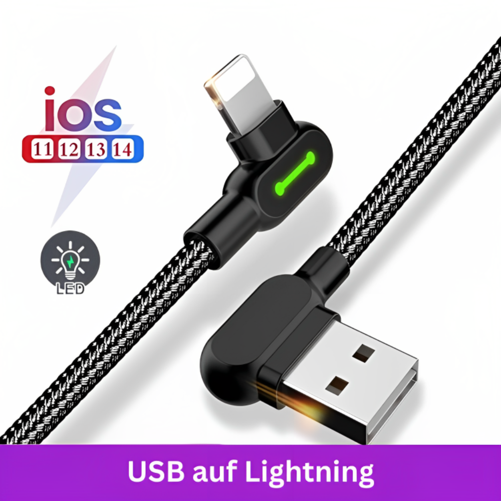 USBaufLightning3m USBaufLightning3m UnyieldCord™ | Heavy-Duty-Ladekabel Vivar