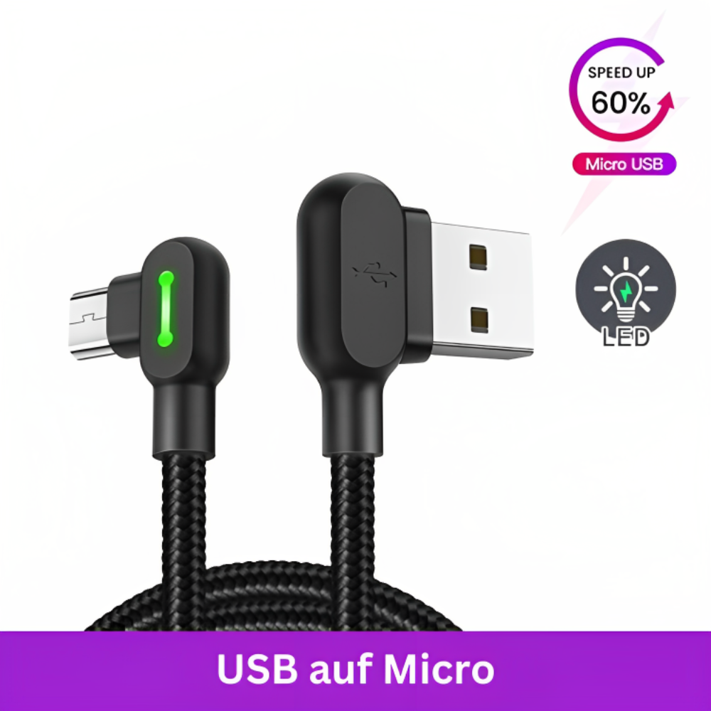 USBaufMicro3m USBaufMicro3m UnyieldCord™ | Heavy-Duty-Ladekabel Vivar