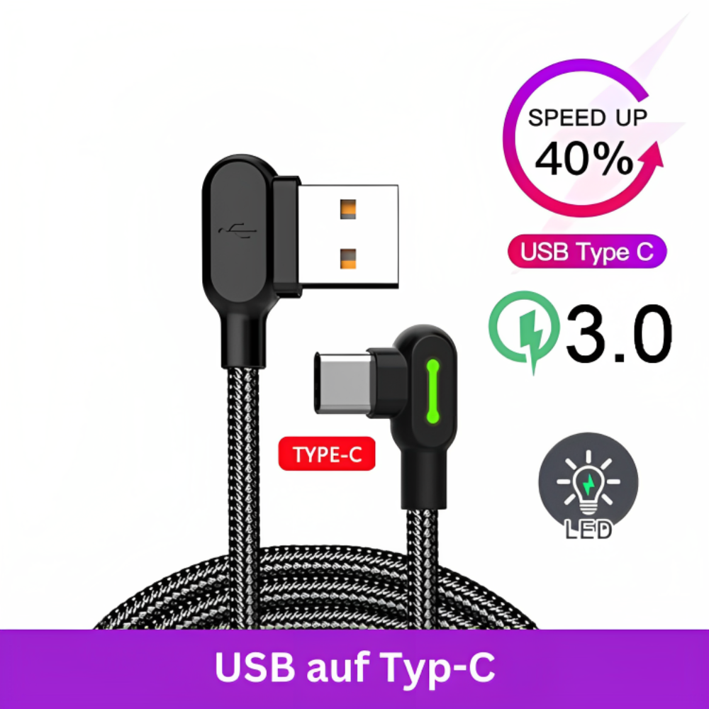 USBaufTyp-C3m USBaufTyp-C3m UnyieldCord™ | Heavy-Duty-Ladekabel Vivar