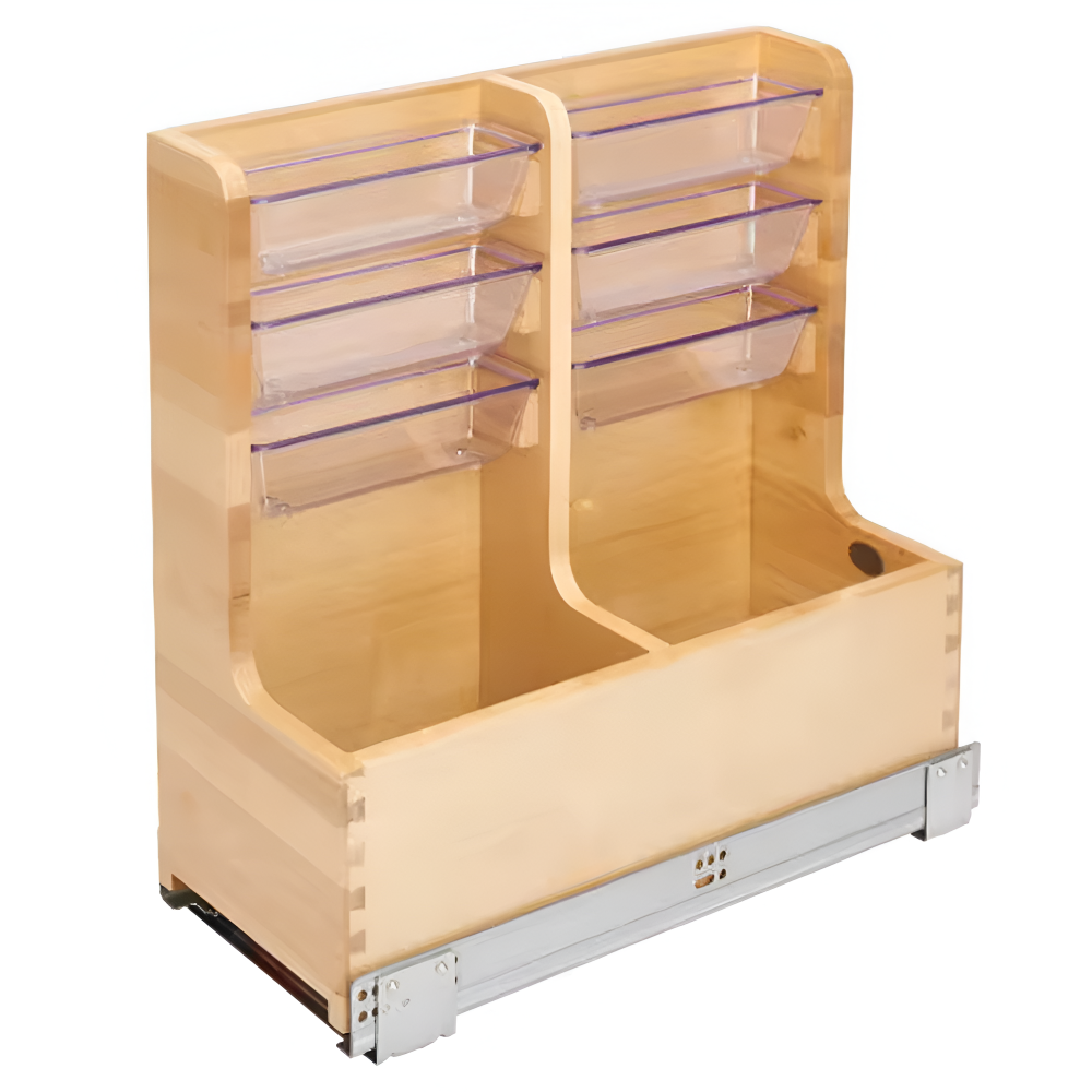Holz waschbecken herausziehen™ | Stilvoller Organizer für Ordnung