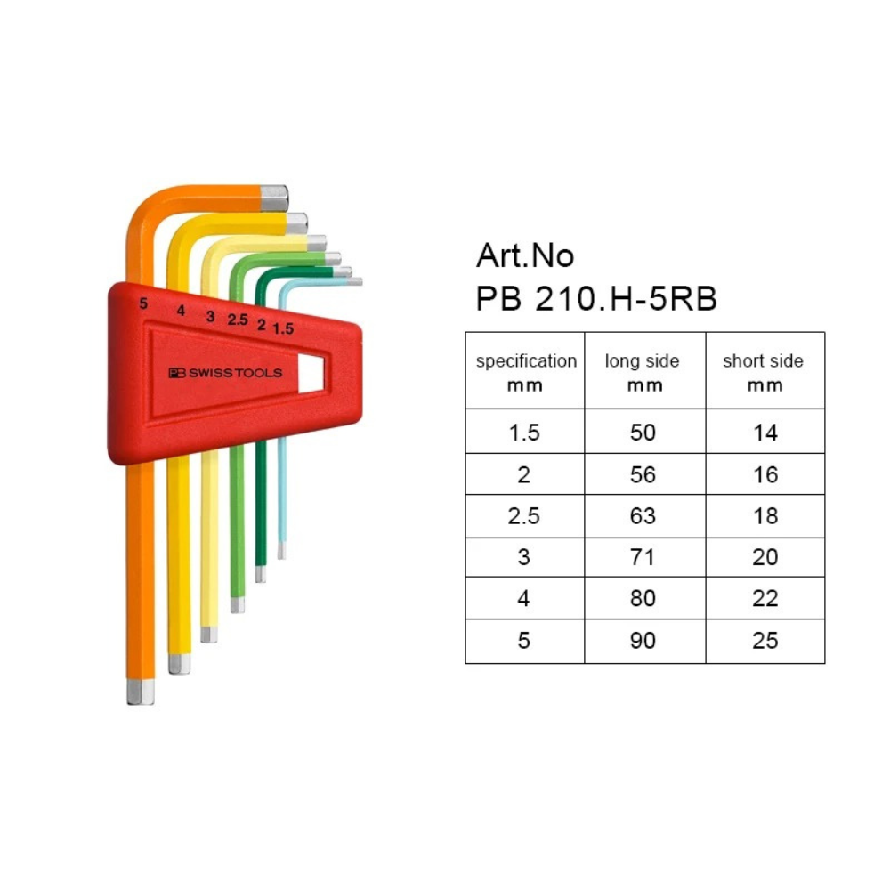 PB SWISS Werkzeug-Inbusschlüssel™ | Regenbogen-Inbusschlüssel für Profis