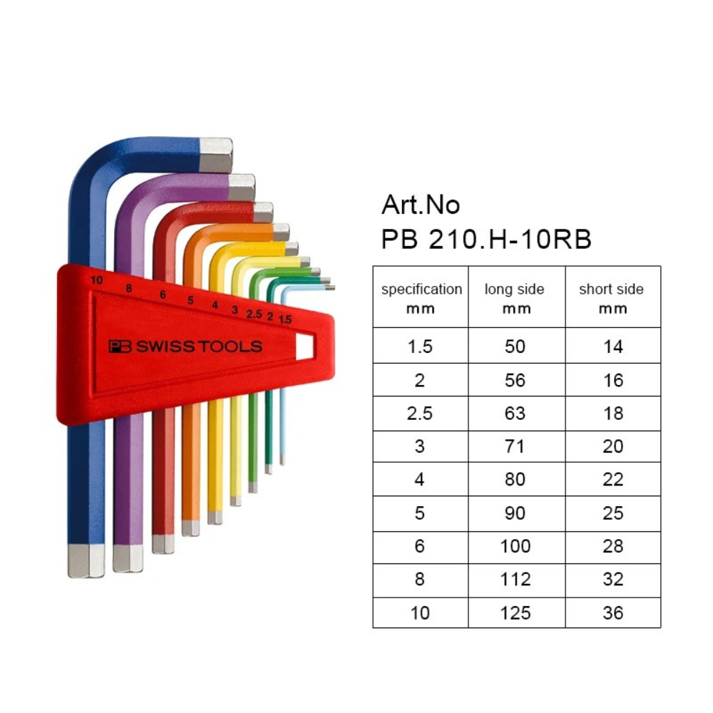 PB SWISS Werkzeug-Inbusschlüssel™ | Regenbogen-Inbusschlüssel für Profis