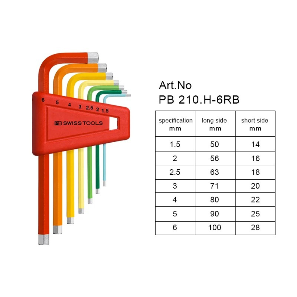 PB SWISS Werkzeug-Inbusschlüssel™ | Regenbogen-Inbusschlüssel für Profis